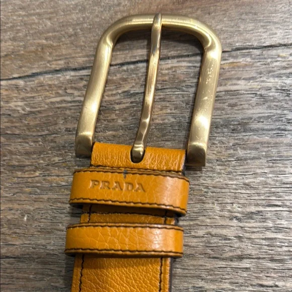 Prada | Accessories | Prada Tan Leather Womens Belt | Poshmark display picture 1